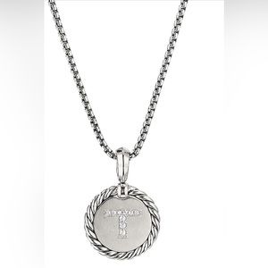 David Yurman Initial Charm Necklace with Diamonds